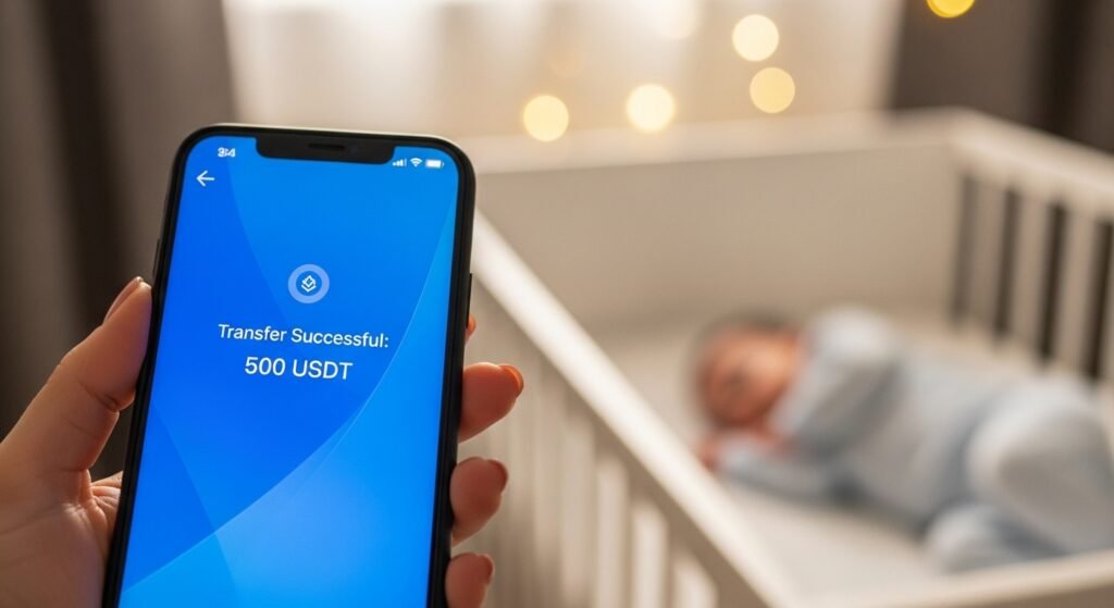 24시간 안전하게 수익을 모니터링하며 육아와 재테크를 병행하는 모습